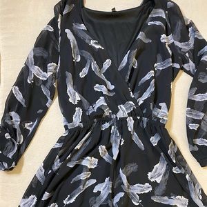 Express black and grey shorts Romper